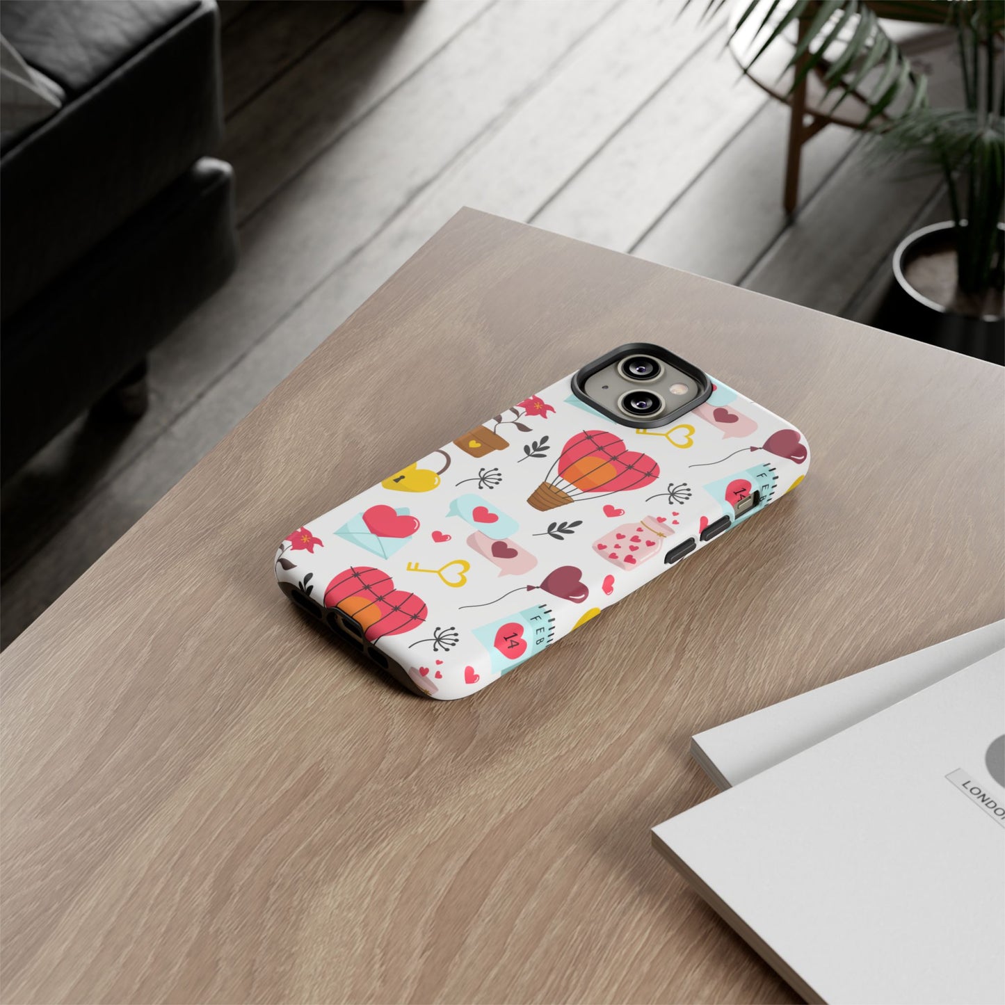 Valentine's Day Heart-Themed Durable Phone Case