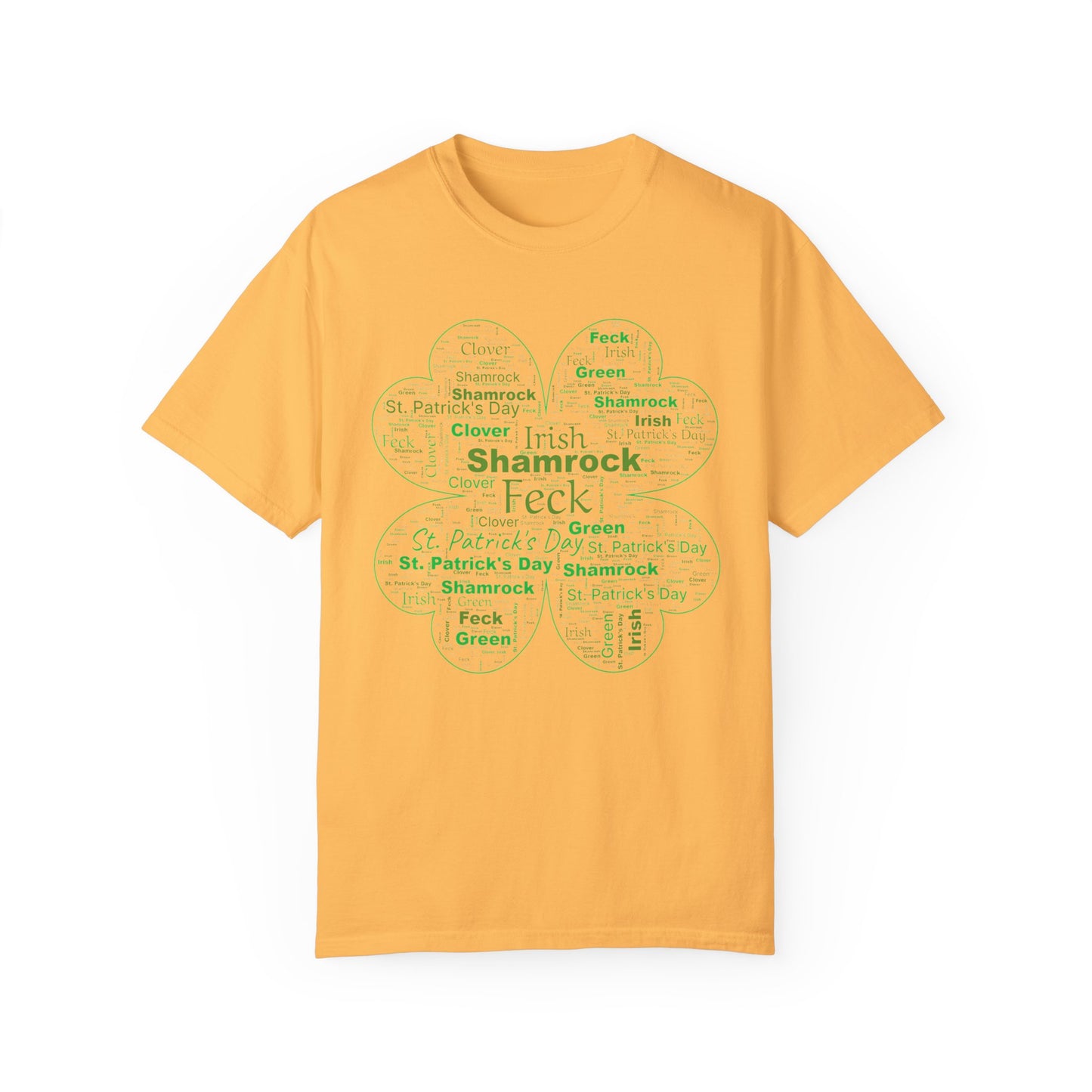 Irish Shamrock Clover Word Art T-Shirt