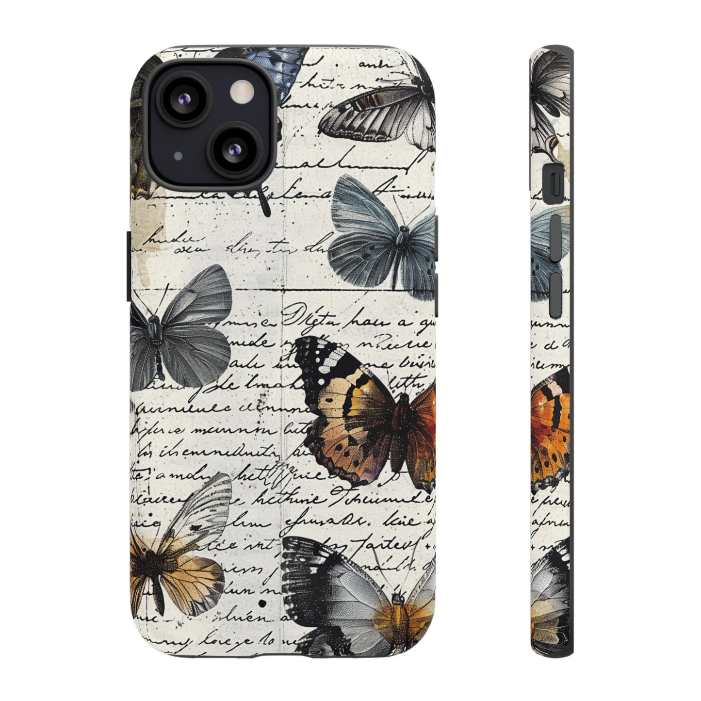 Vintage Butterfly Collage Durable Phone Case
