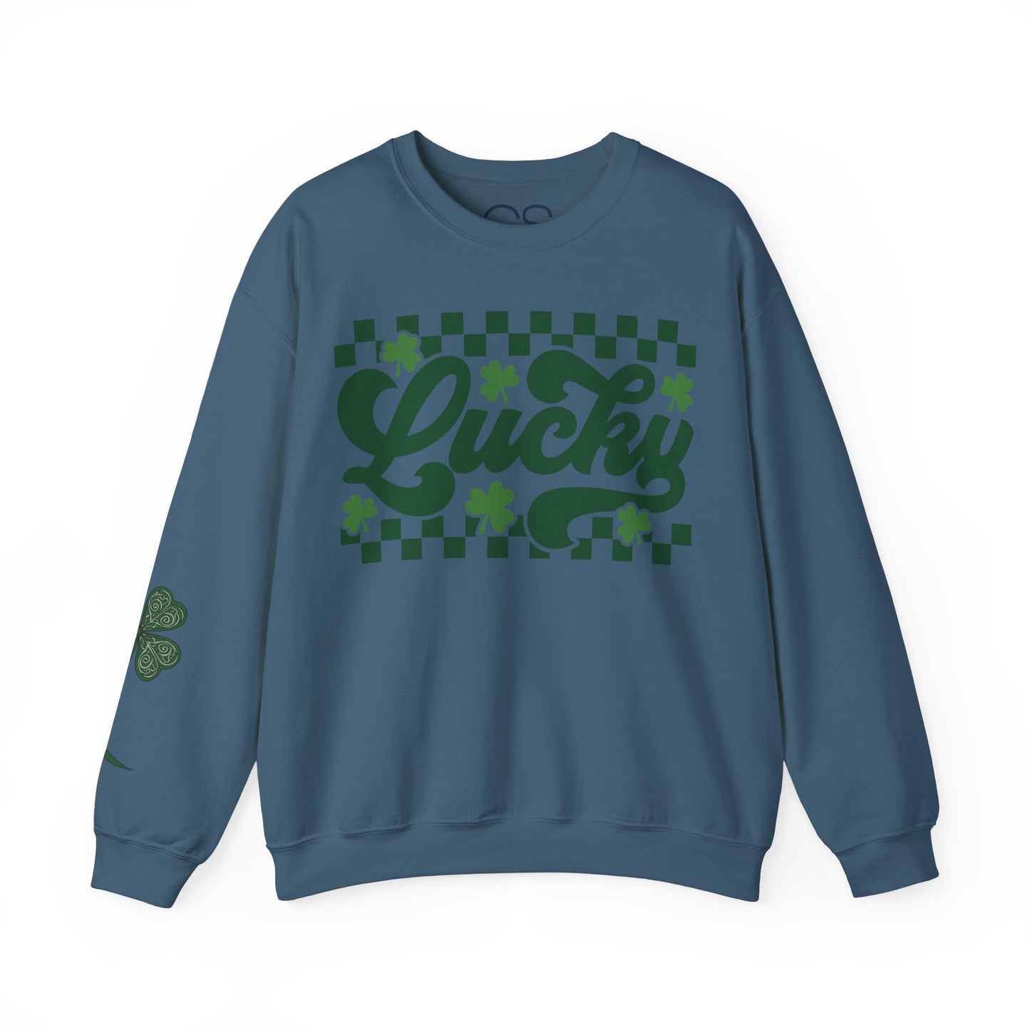 Lucky Shamrock Checkerboard Crewneck Sweatshirt