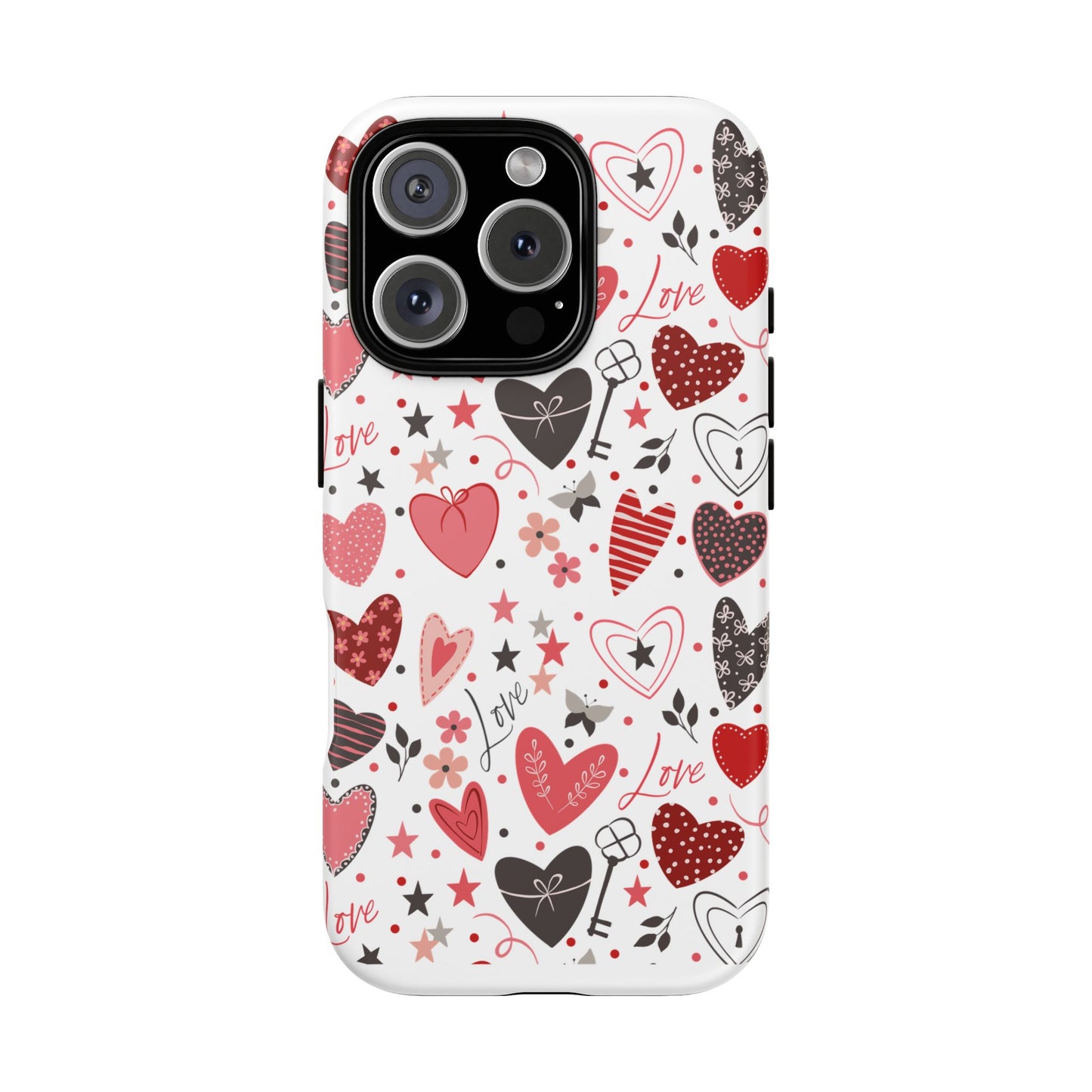 Heart Patterned Durable Phone Case