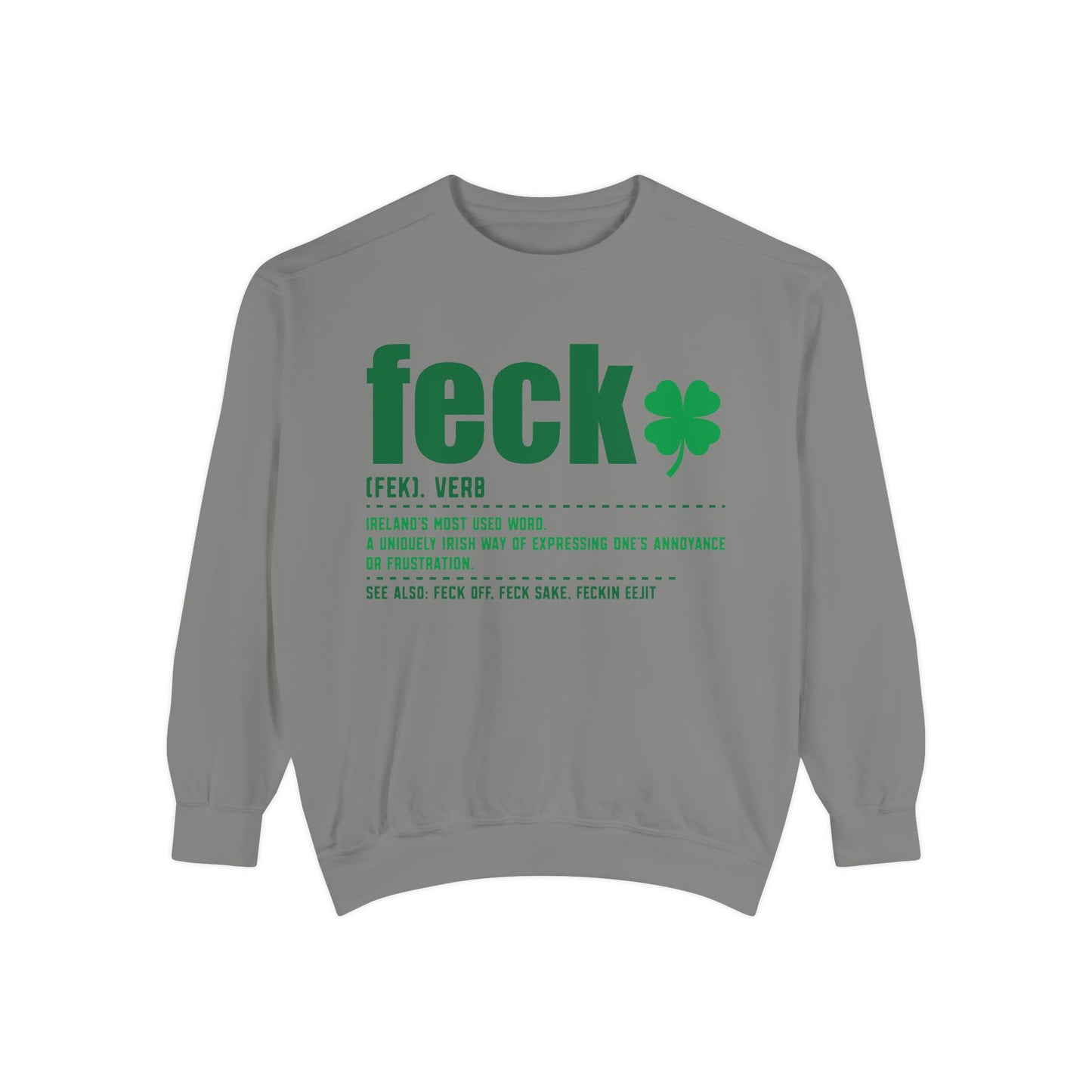 Lucky Shamrock Pullover Unisex Garment-Dyed Sweatshirt