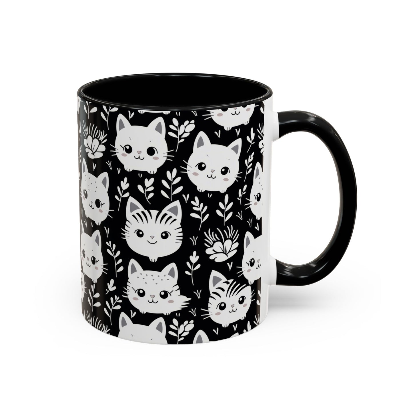 Whiskers & Blooms Cat-Themed Ceramic Mug