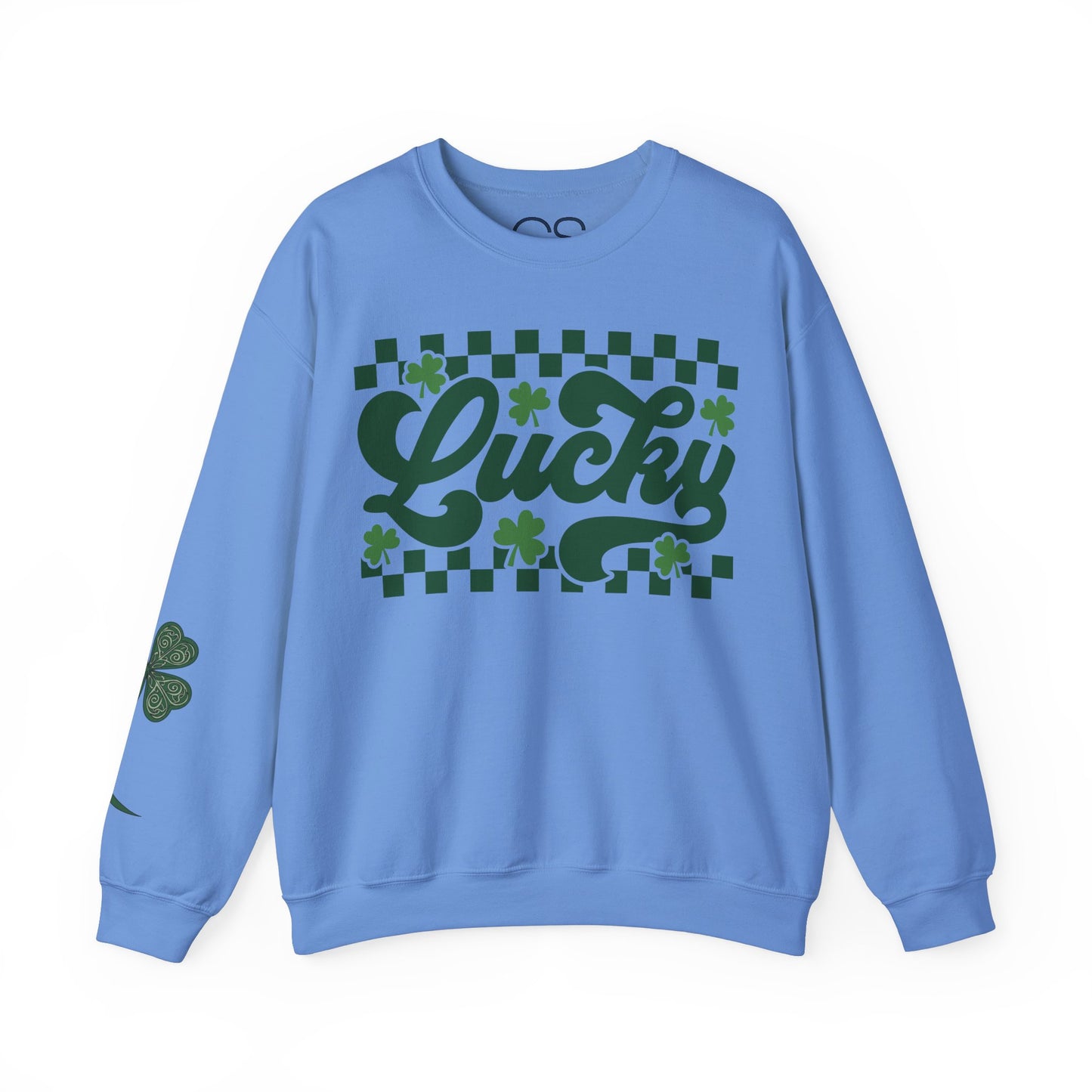 Lucky Shamrock Checkerboard Crewneck Sweatshirt