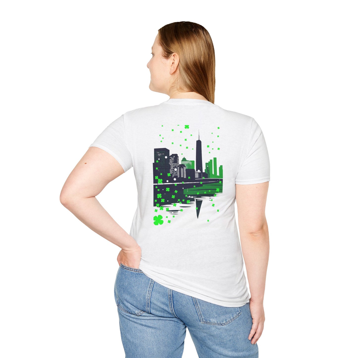 Double-Sided St. Patrick's Day Irish Shamrock Unisex Softstyle T-Shirt