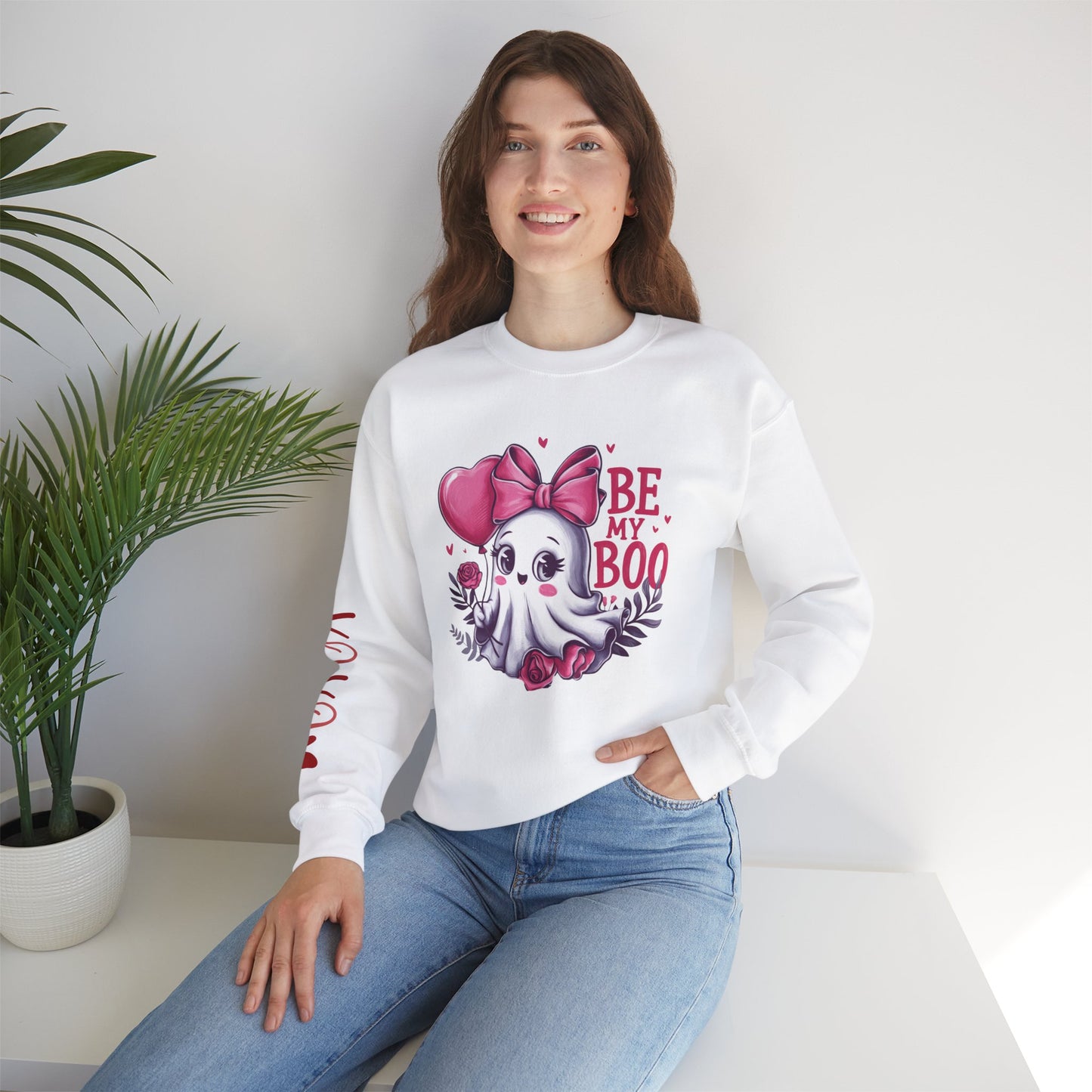 Cute and Comfy Ghost Crewneck Sweatshirt