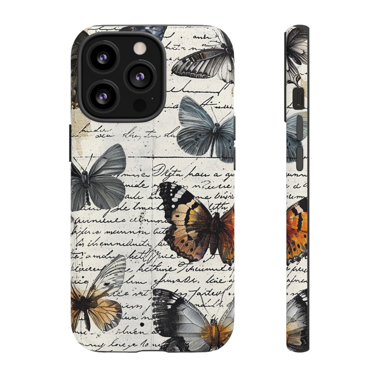 Vintage Butterfly Collage Durable Phone Case