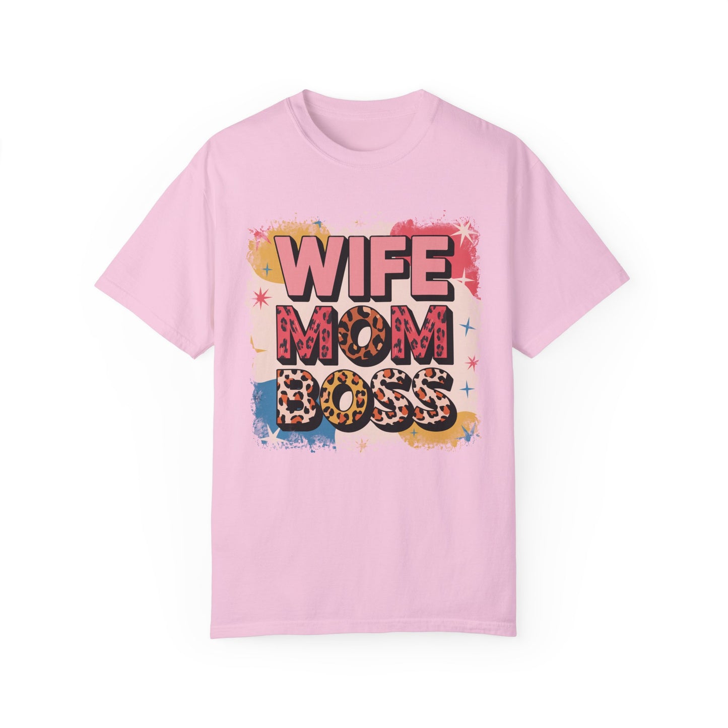 WIFE MOM BOSS Leopard Print T-Shirt