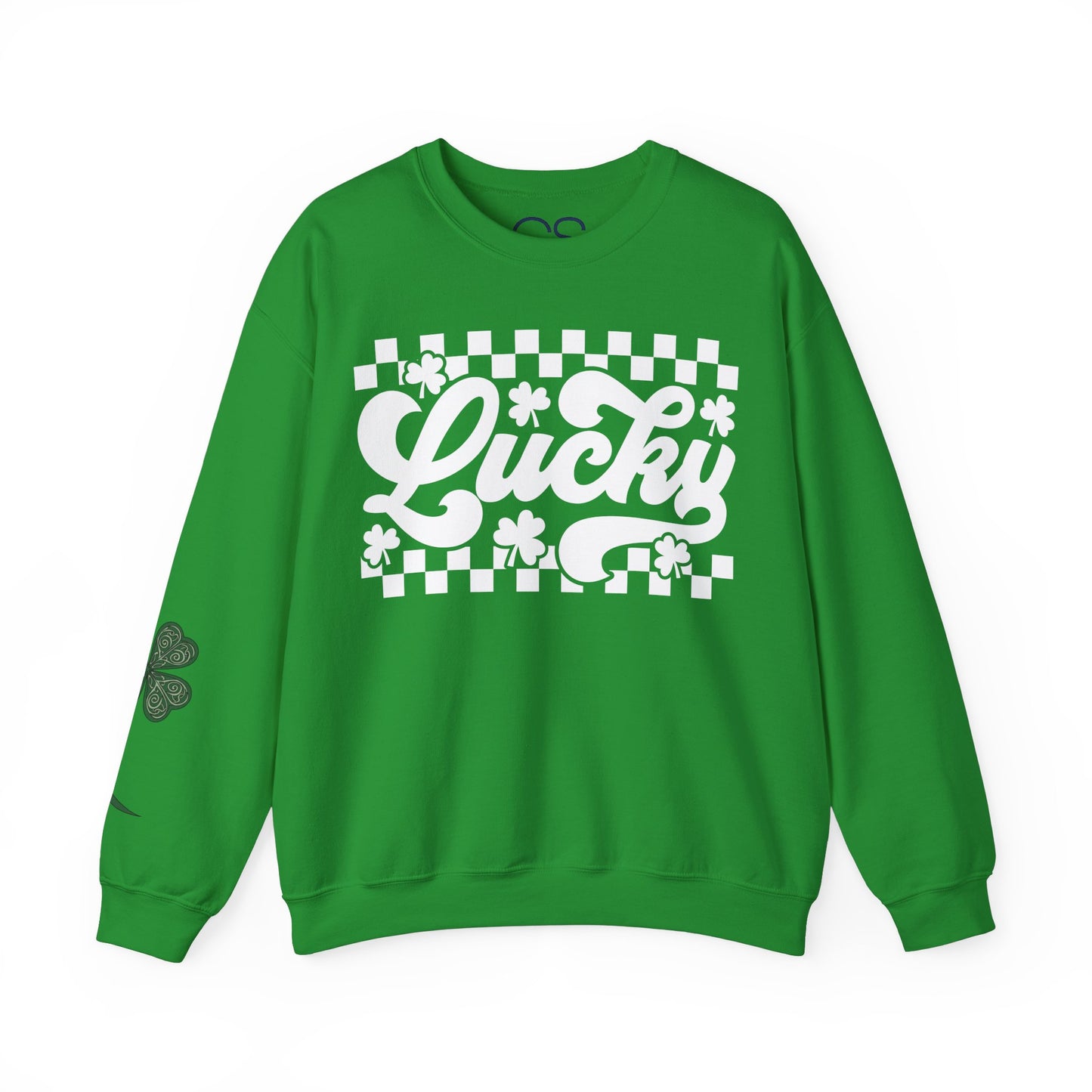 Lucky Shamrock Checkerboard Crewneck Sweatshirt