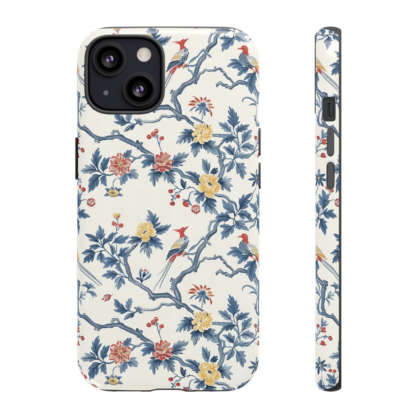 Elegant Chinoiserie-Patterned Protective Phone Case