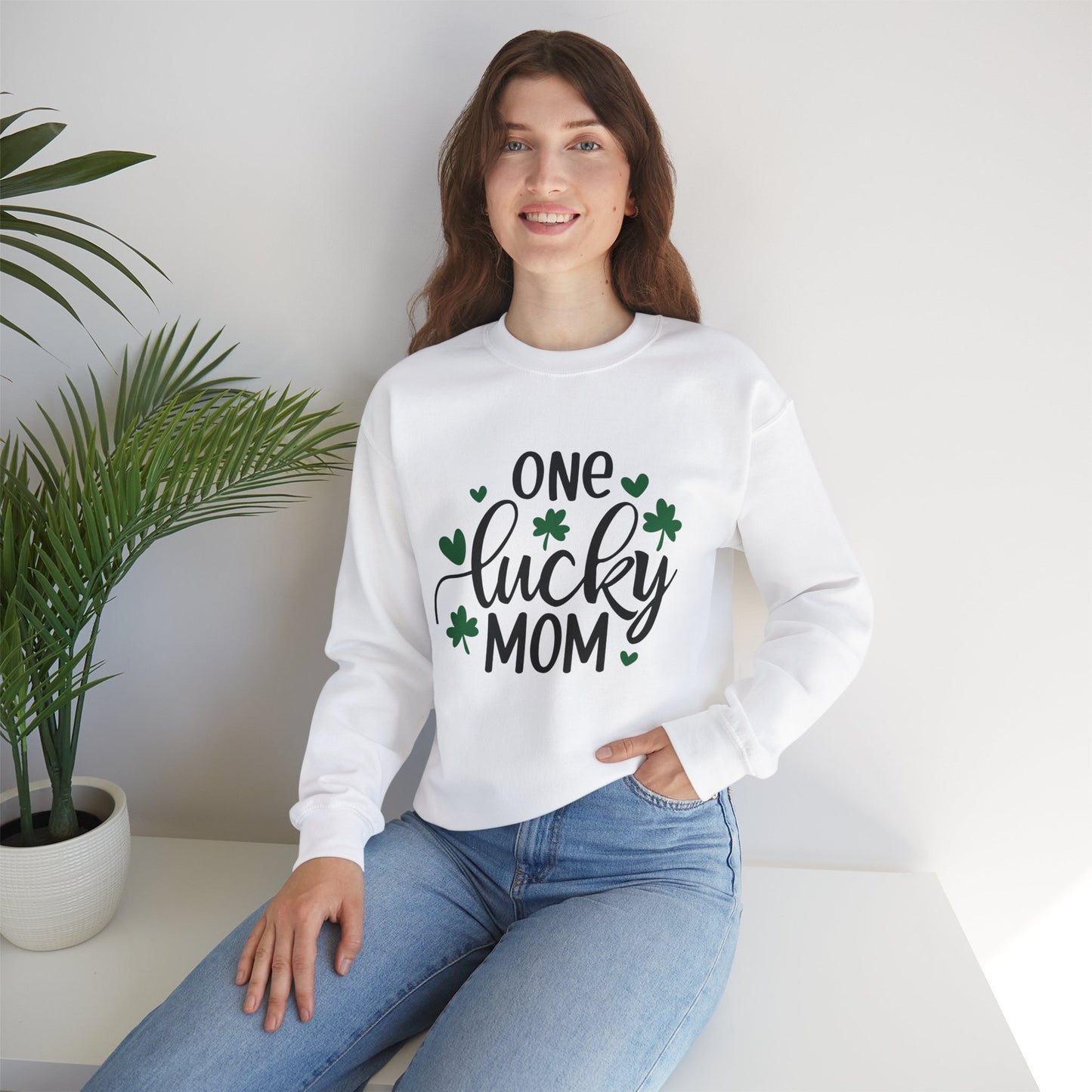 Personalized One Lucky Mom St. Patrick's Day Sweatshirt - With Bundle