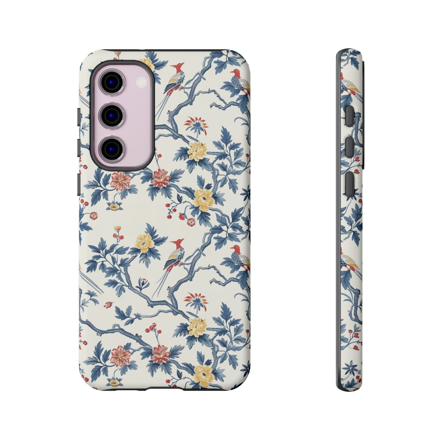 Elegant Chinoiserie-Patterned Protective Phone Case