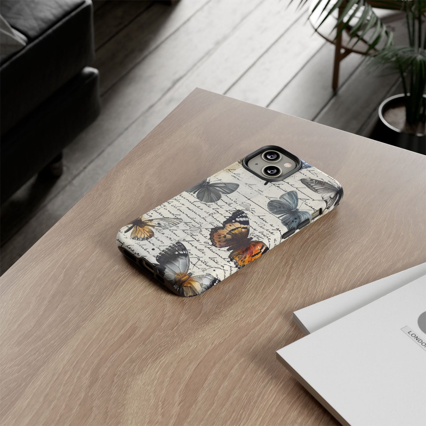 Vintage Butterfly Collage Durable Phone Case