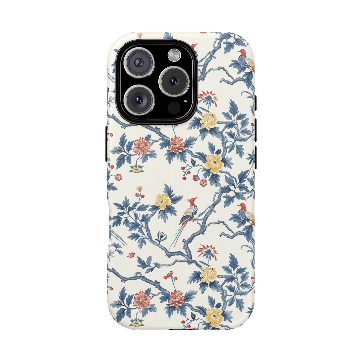 Elegant Chinoiserie-Patterned Protective Phone Case