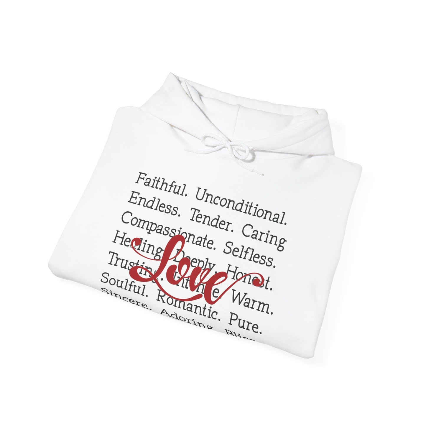 Personalized Love Words Hooded Sweatshirt - Customizable with Your Lover's Name
