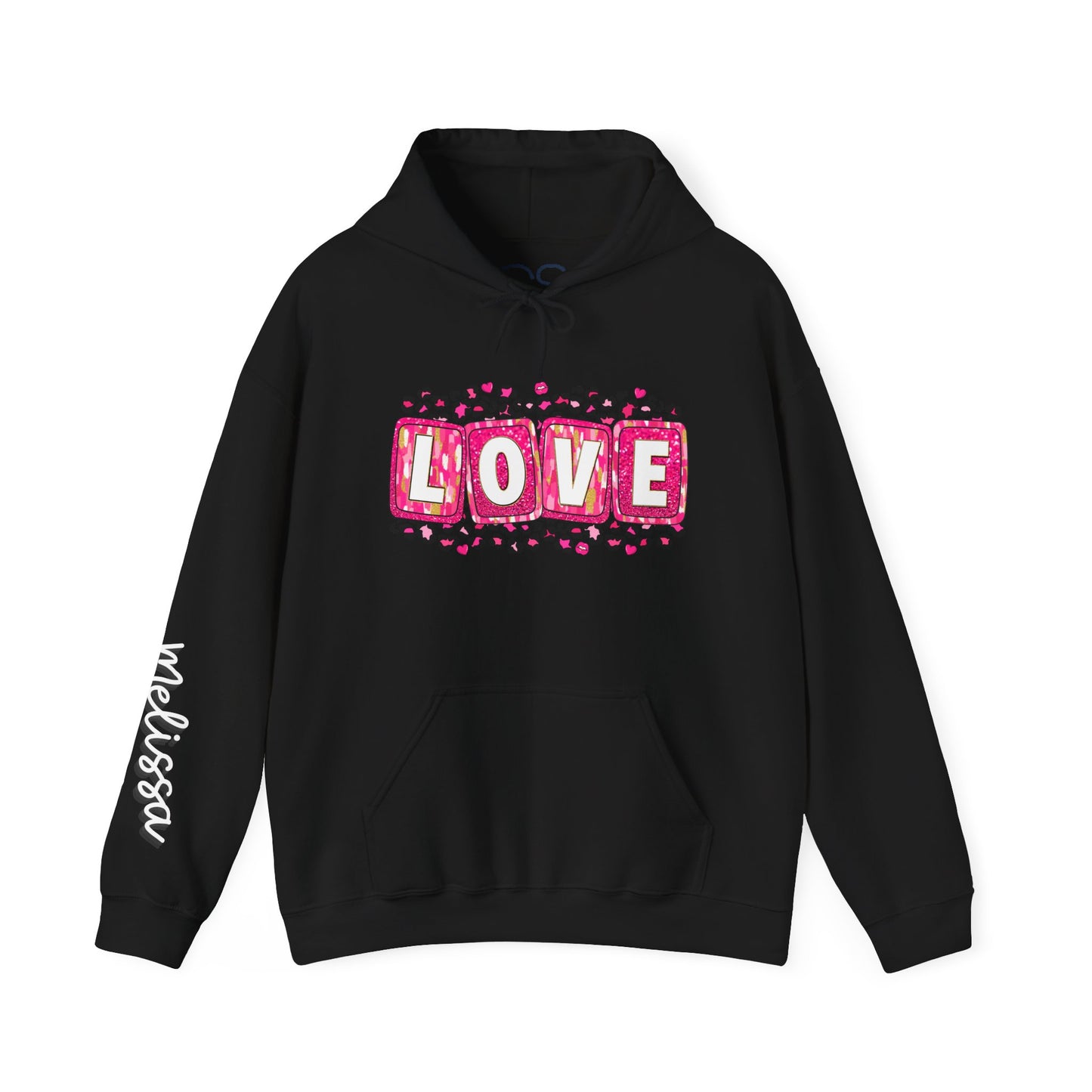 Personalized Love-Themed Hooded Sweatshirt