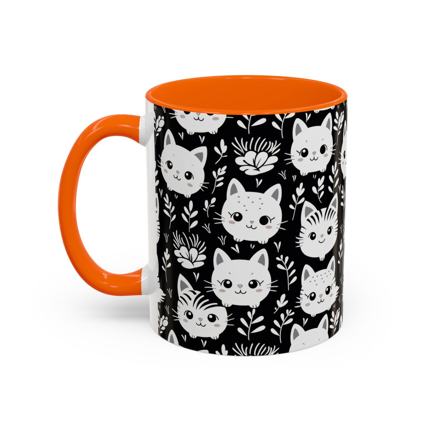 Whiskers & Blooms Cat-Themed Ceramic Mug