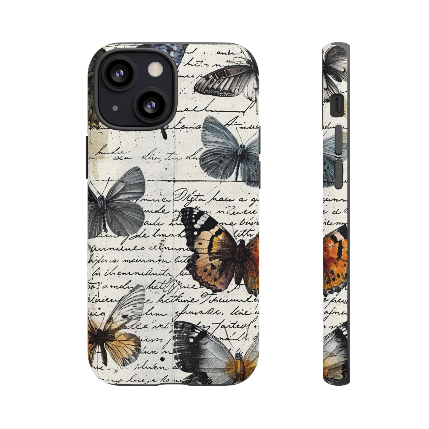Vintage Butterfly Collage Durable Phone Case
