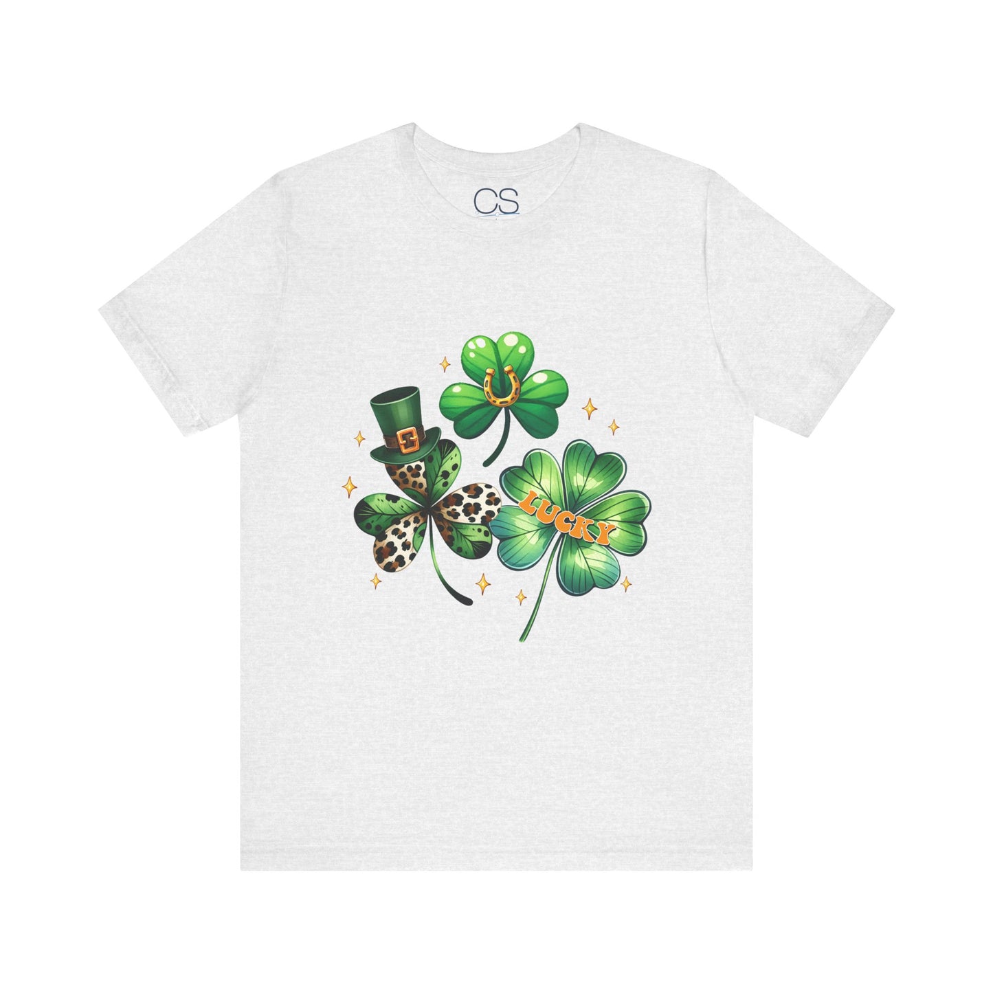 Shamrock Garden T-Shirt | Lucky Leopard Print Clover Tee | St. Patrick's Day Fashion Top