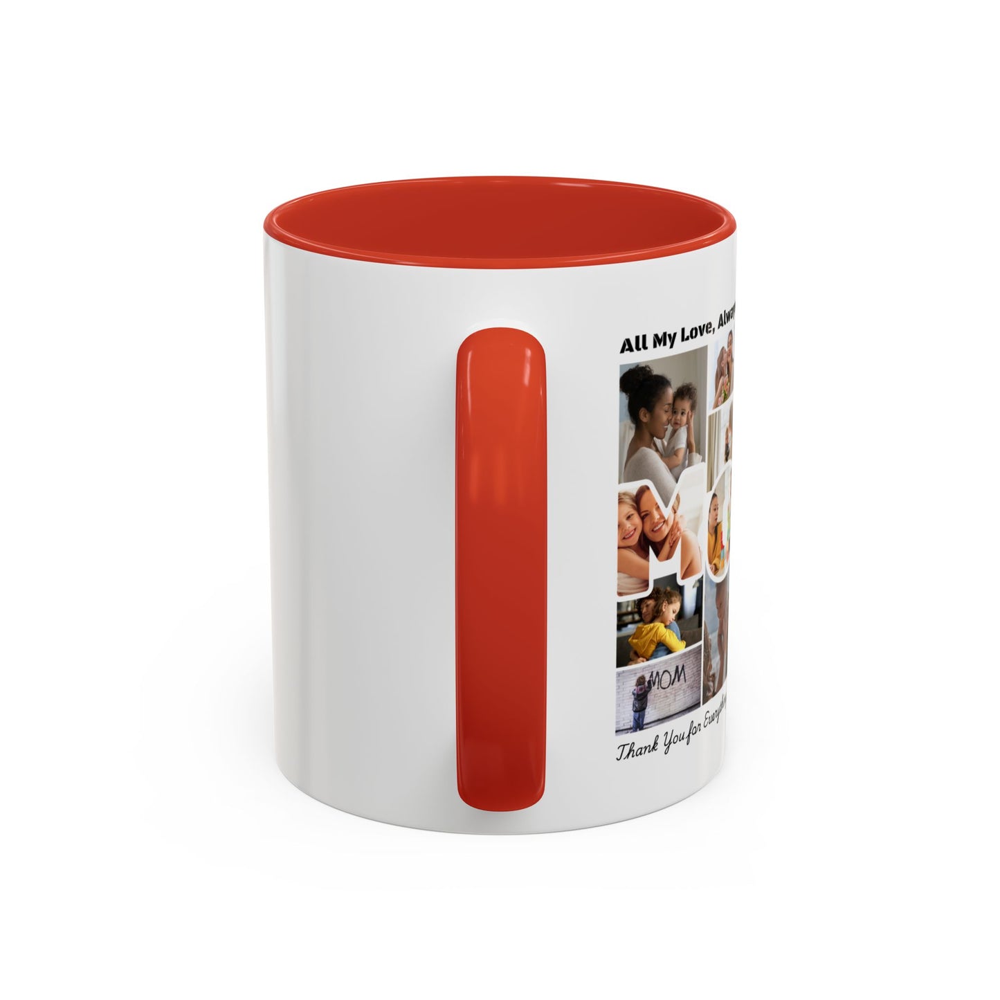 Personalized Mother's Day 'MOMMY' Text Photo Collage Mug
