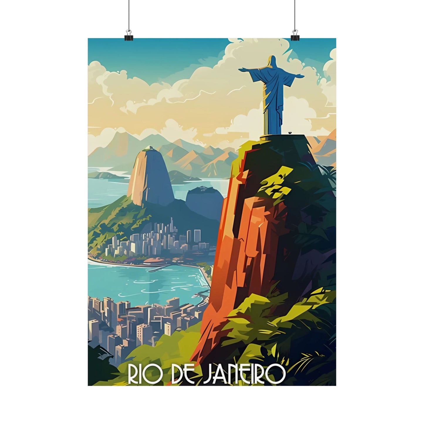 Rio de Janeiro Vintage Travel Poster