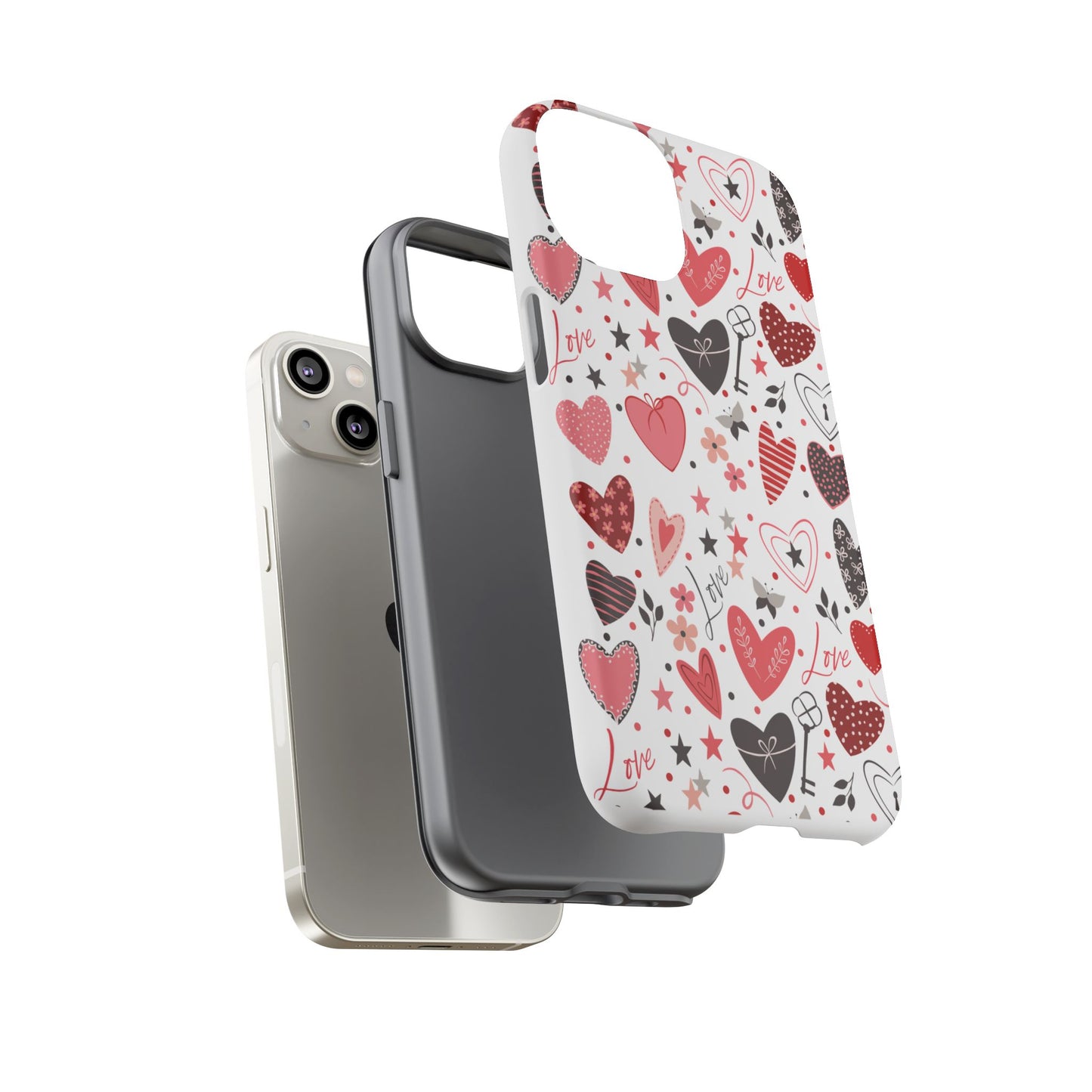 Heart Patterned Durable Phone Case