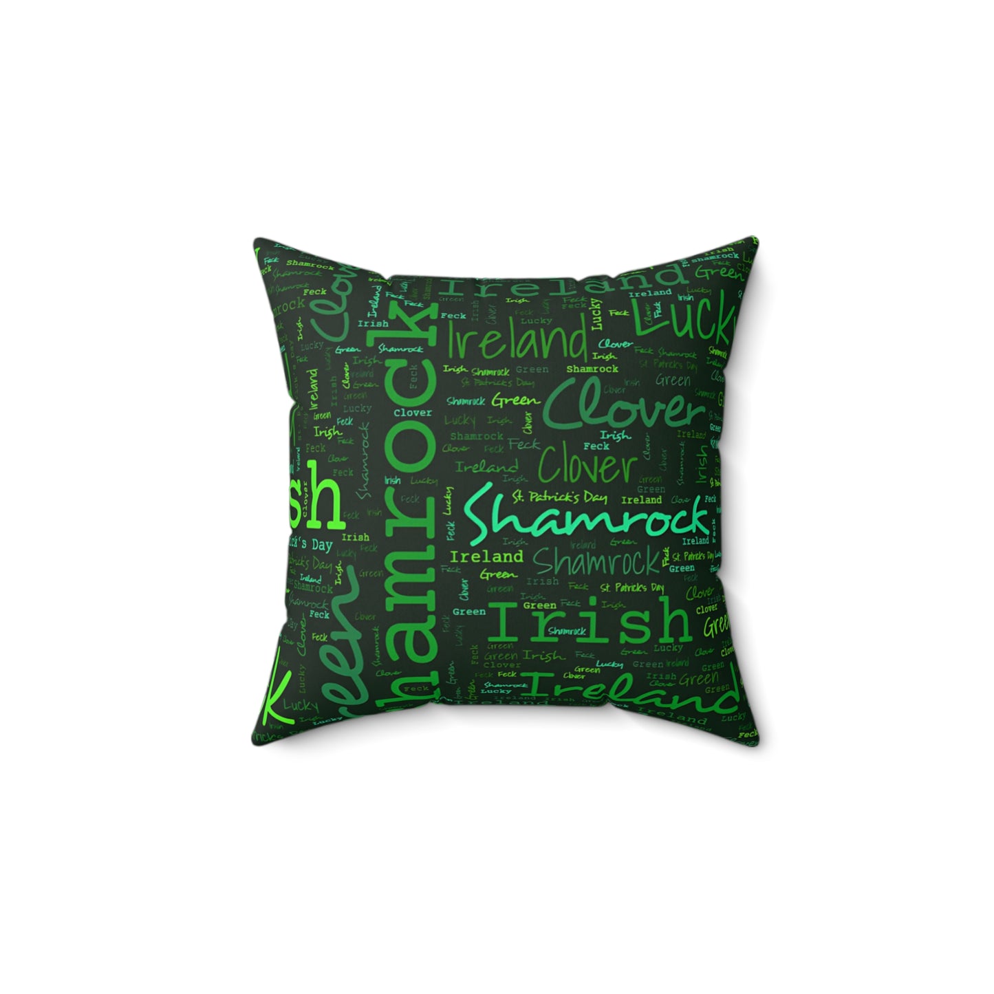 Irish St. Patrick's Day Wordart Pillow