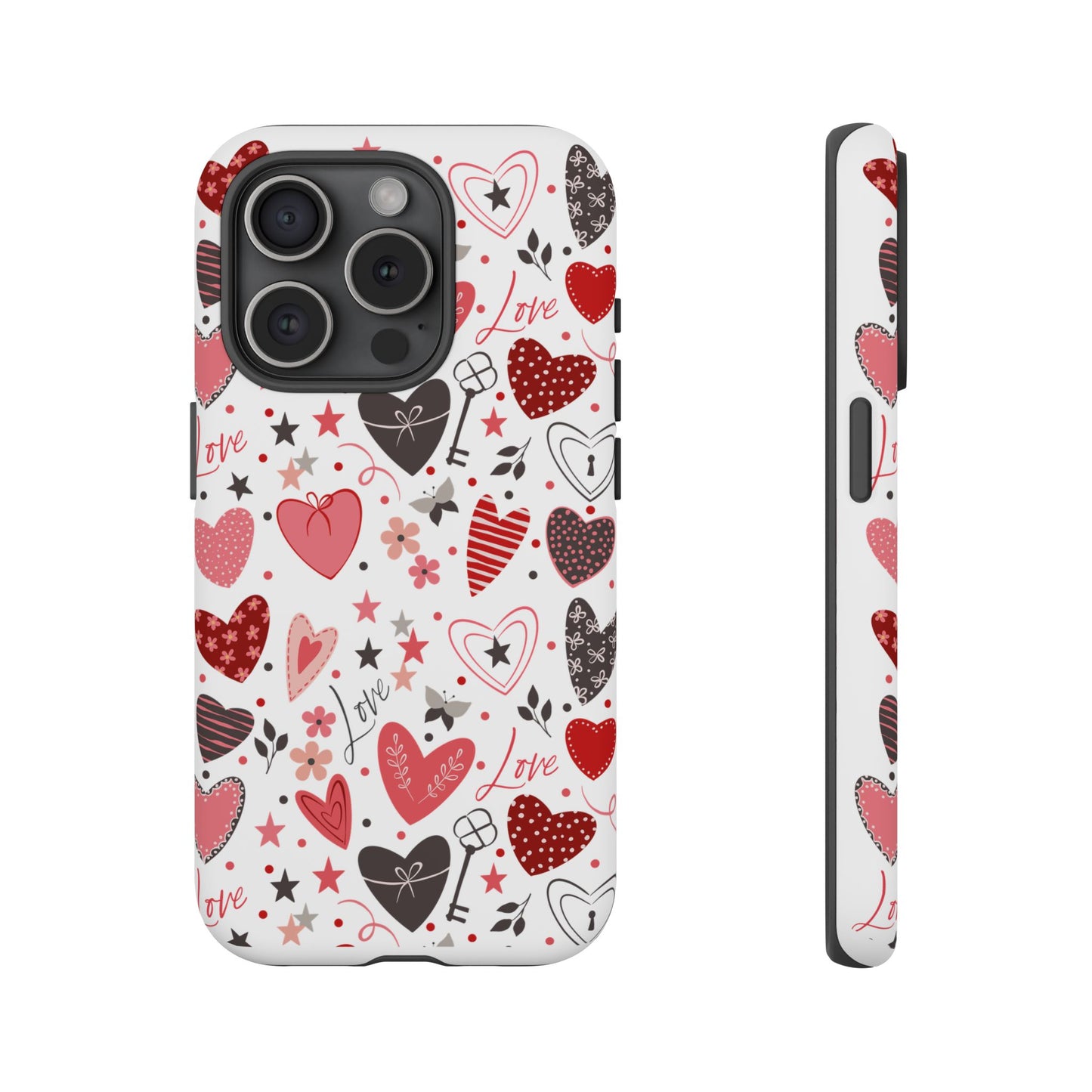 Heart Patterned Durable Phone Case