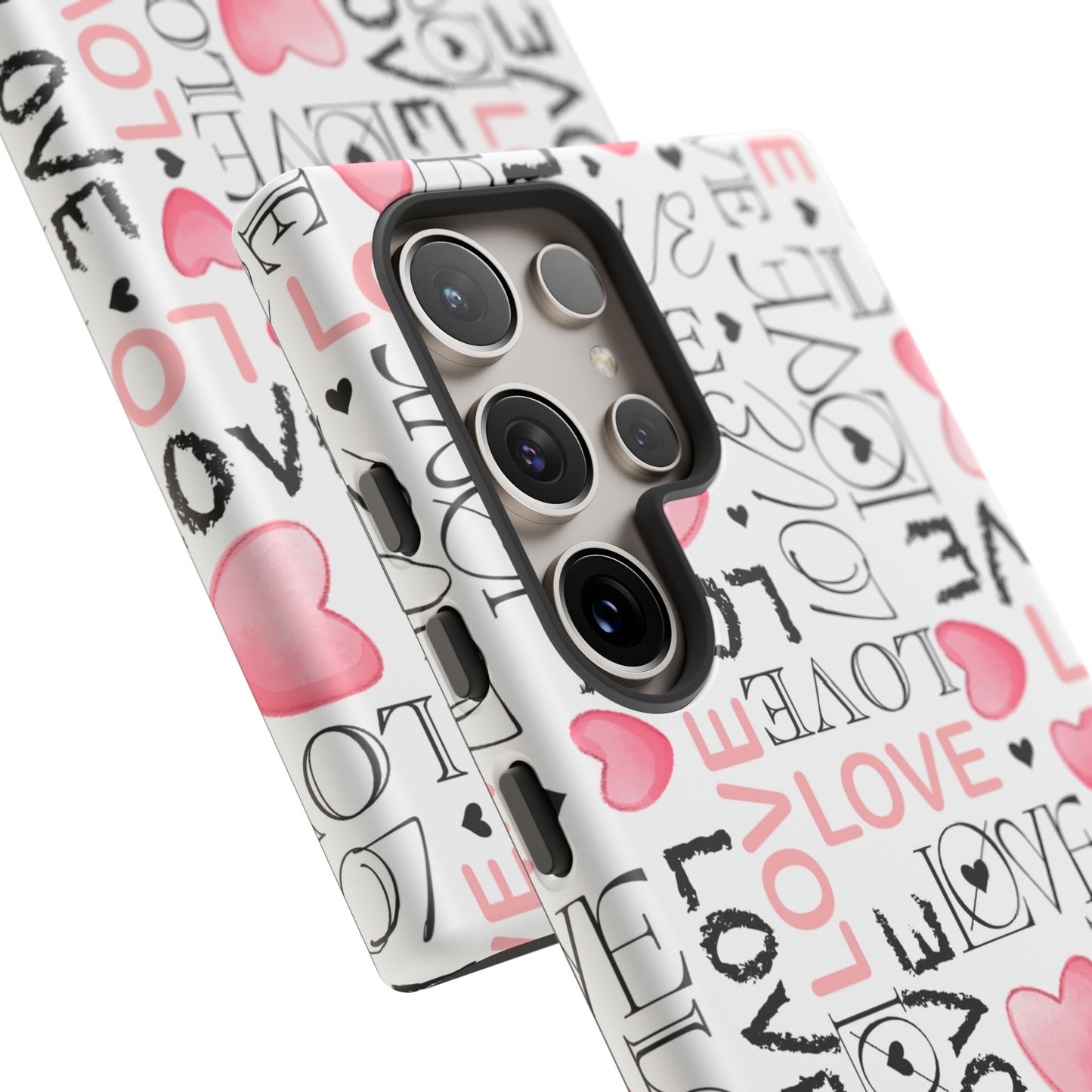 Love Typography-Themed Durable Phone Case