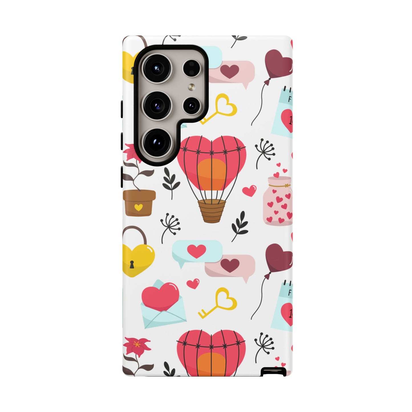 Valentine's Day Heart-Themed Durable Phone Case
