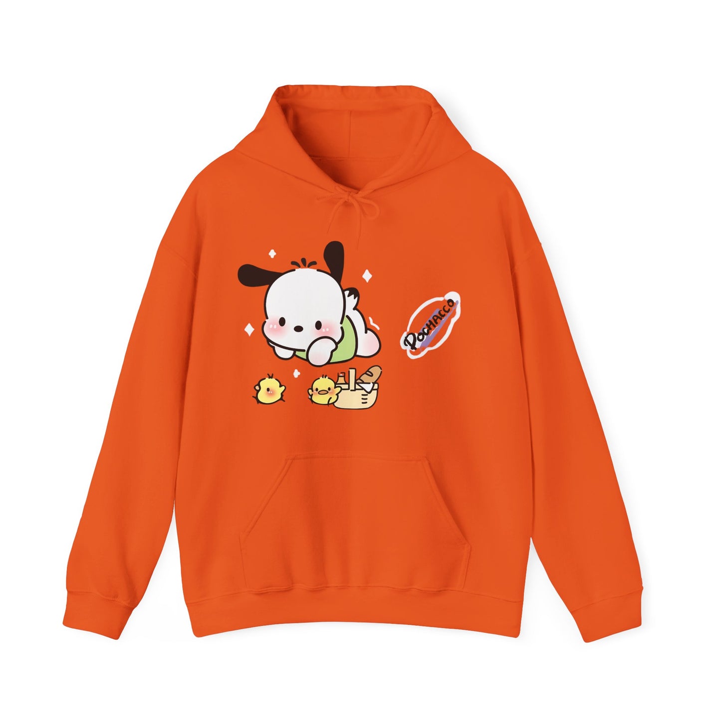 Unisex Heavy Blend Pochacco Hooded Sweatshirt – Adorable & Cozy Design for Fans