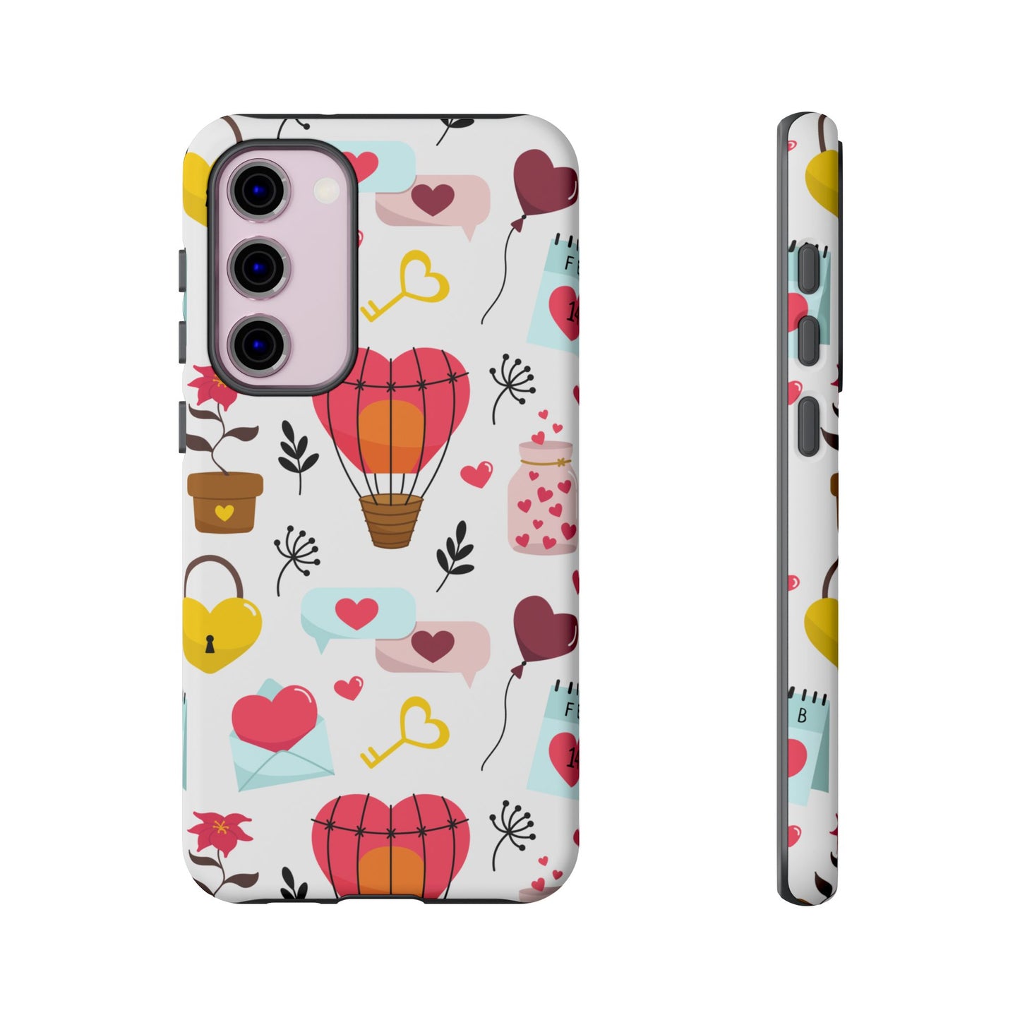 Valentine's Day Heart-Themed Durable Phone Case