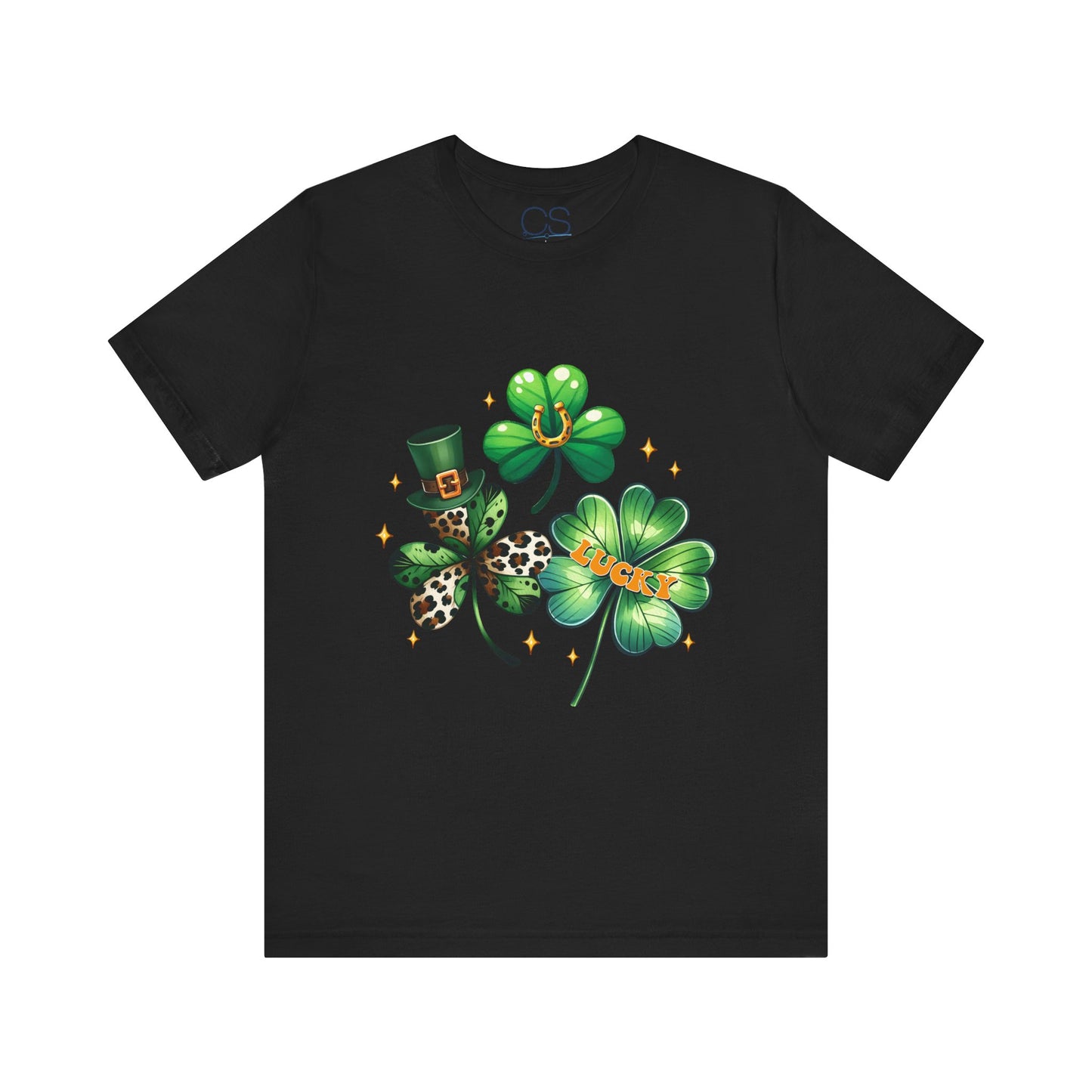 Shamrock Garden T-Shirt | Lucky Leopard Print Clover Tee | St. Patrick's Day Fashion Top