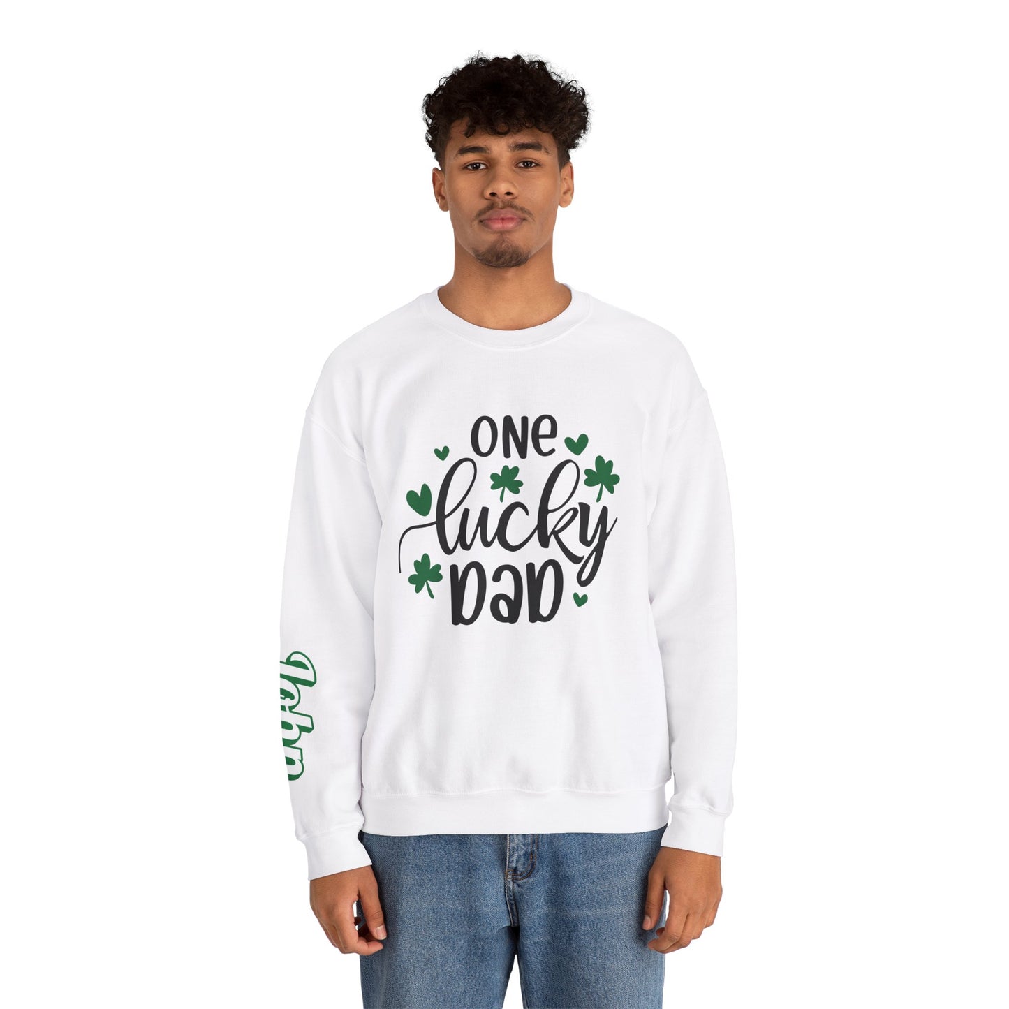 Personalized One Lucky Dad St. Patricks Day Sweatshirt