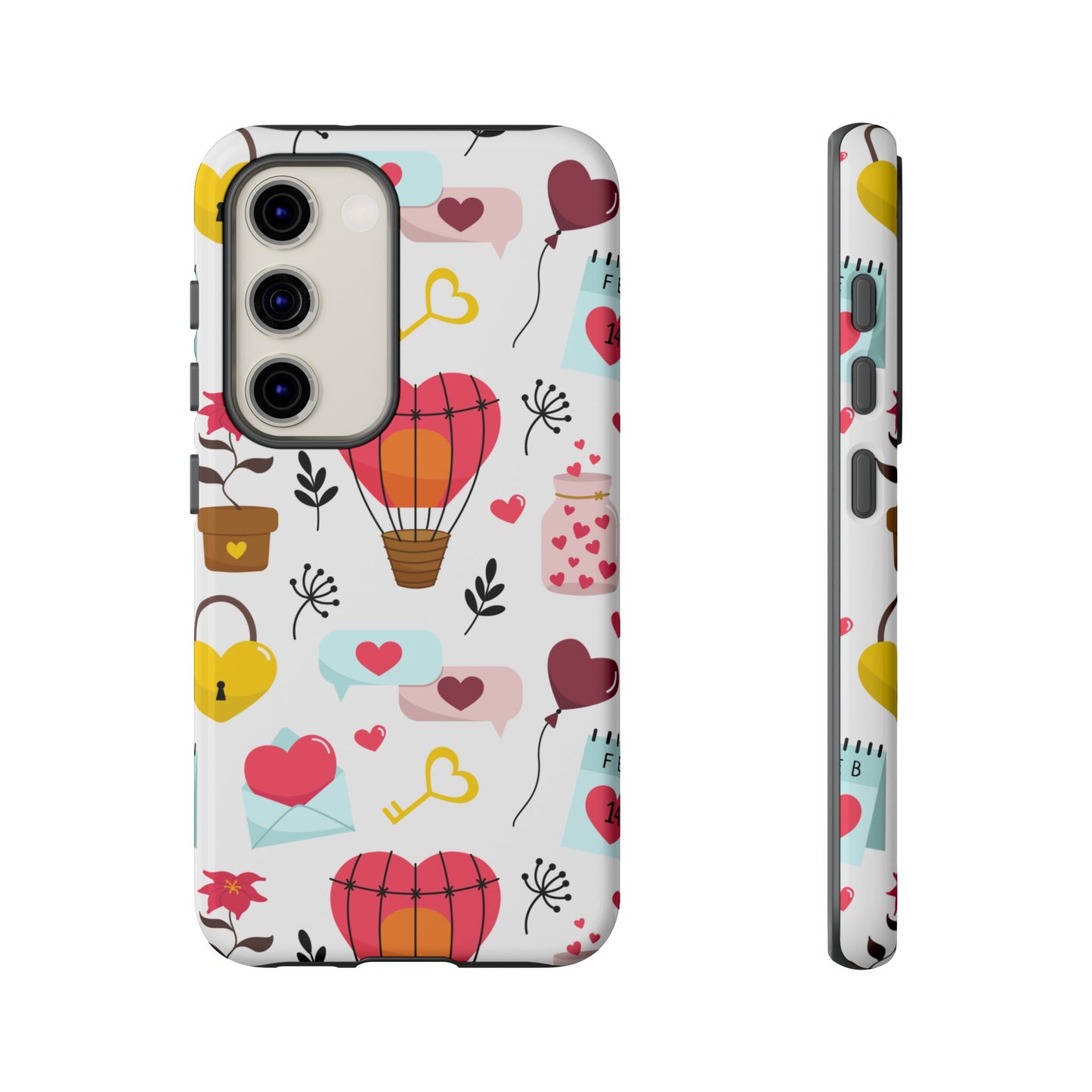 Valentine's Day Heart-Themed Durable Phone Case