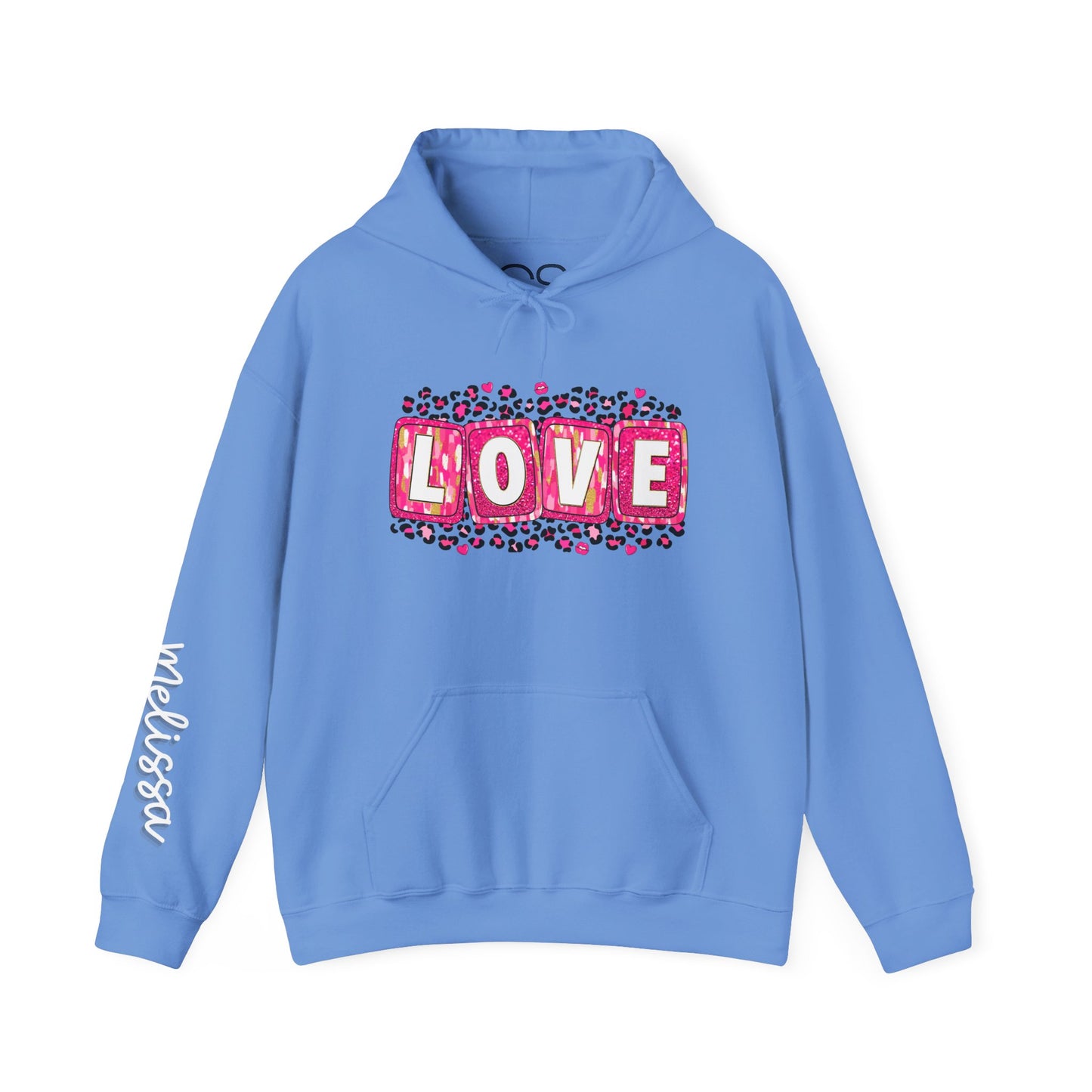 Personalized Love-Themed Hooded Sweatshirt