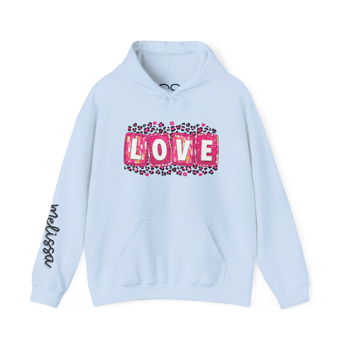 Personalized Love-Themed Hooded Sweatshirt