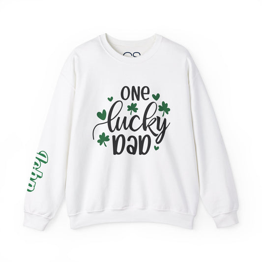 Personalized One Lucky Dad St. Patricks Day Sweatshirt