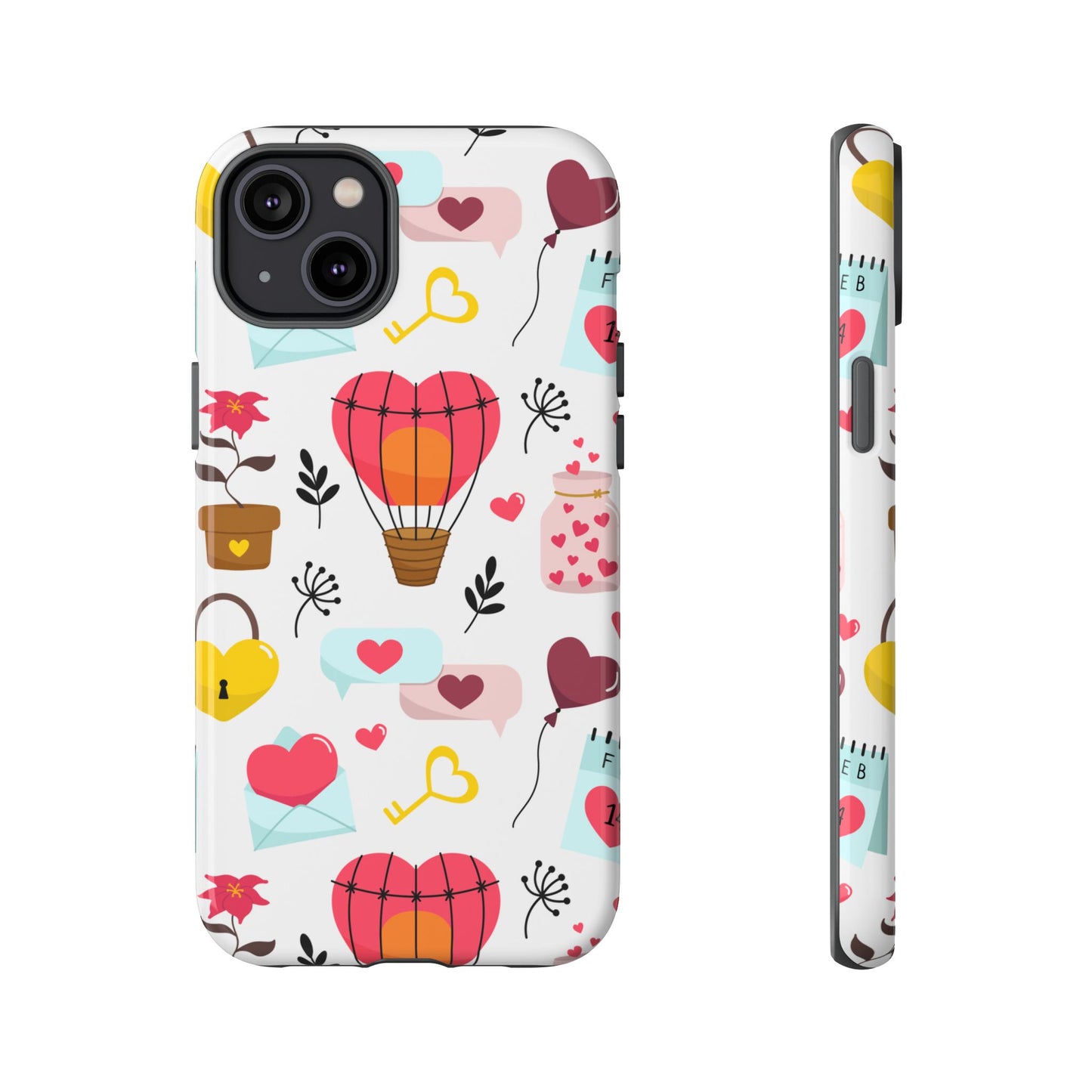 Valentine's Day Heart-Themed Durable Phone Case