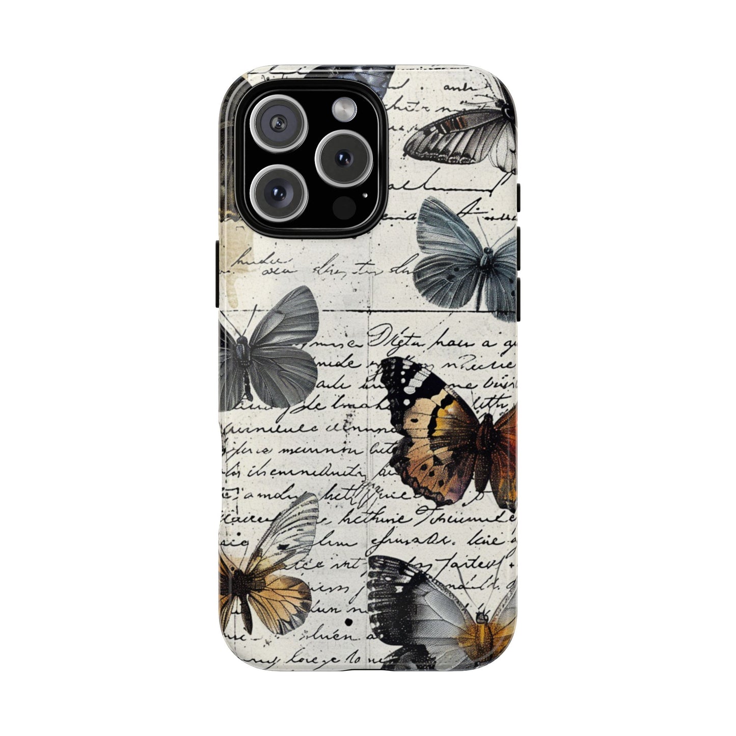 Vintage Butterfly Collage Durable Phone Case