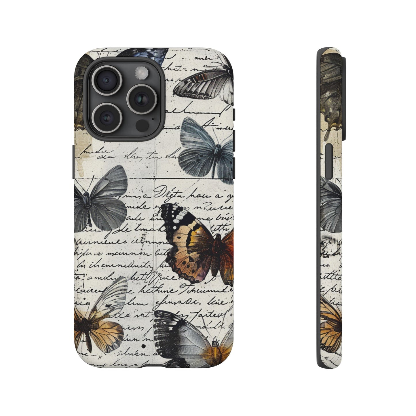 Vintage Butterfly Collage Durable Phone Case
