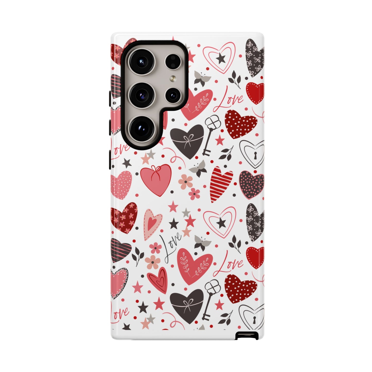 Heart Patterned Durable Phone Case