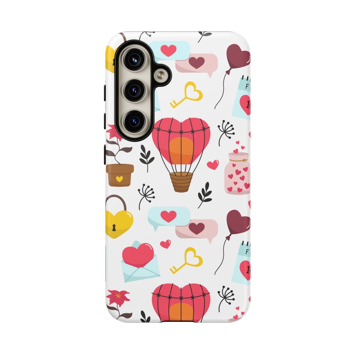 Valentine's Day Heart-Themed Durable Phone Case