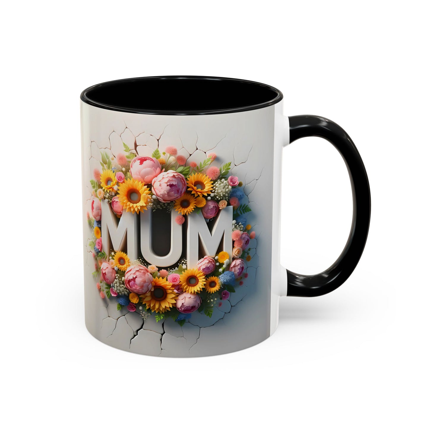 3D Floral LOVE/MUM Mugs - Mother's Day Gift