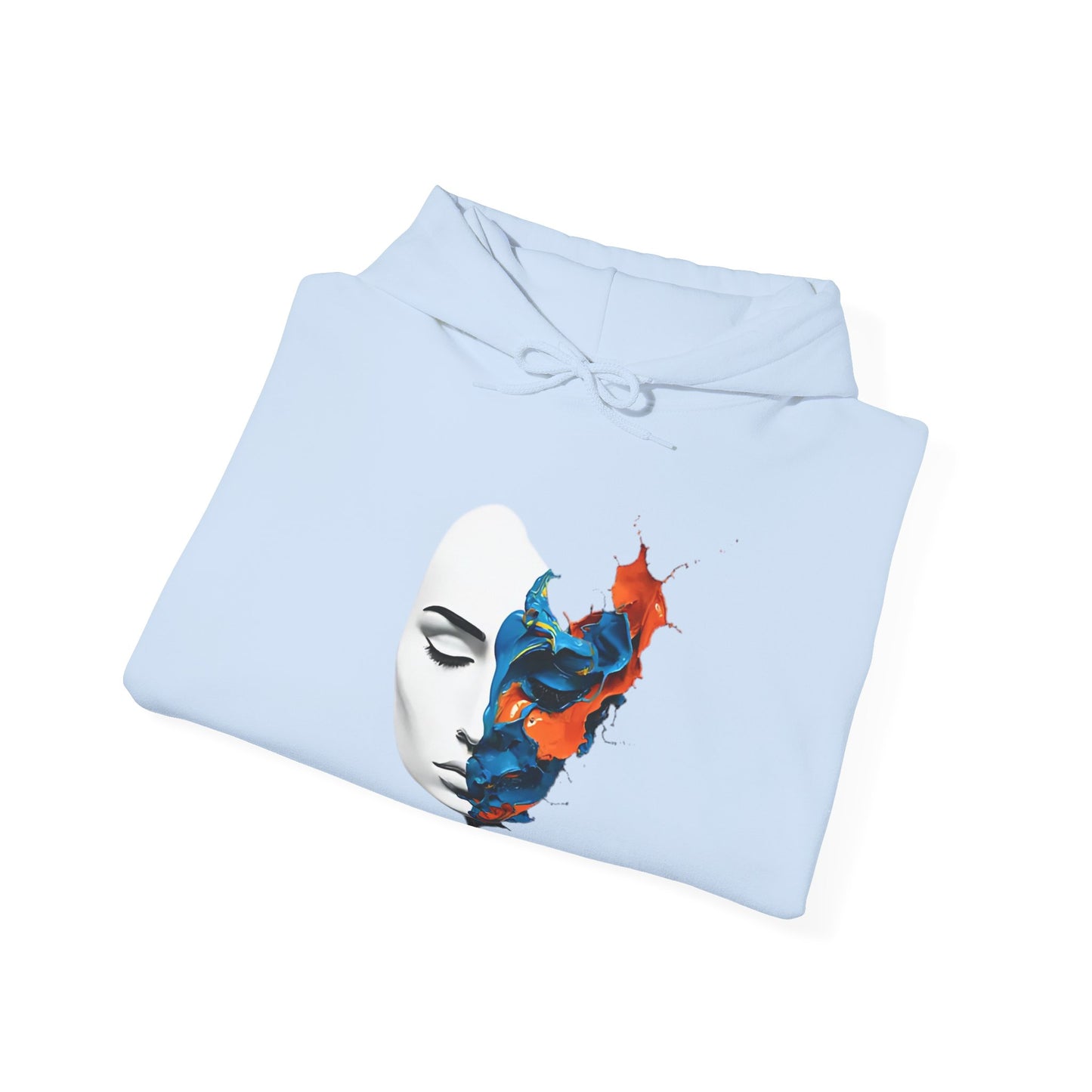 Abstract Art Face Hooded Sweatshirt
