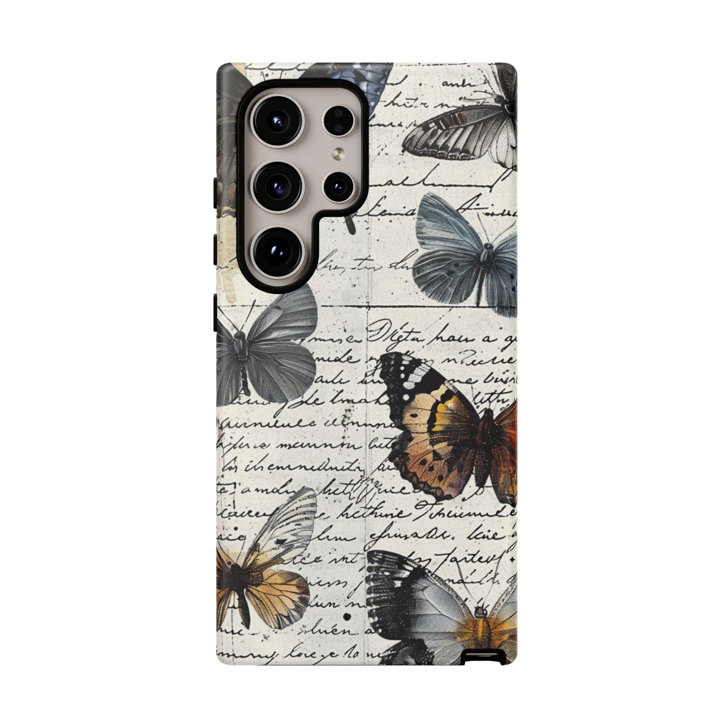 Vintage Butterfly Collage Durable Phone Case