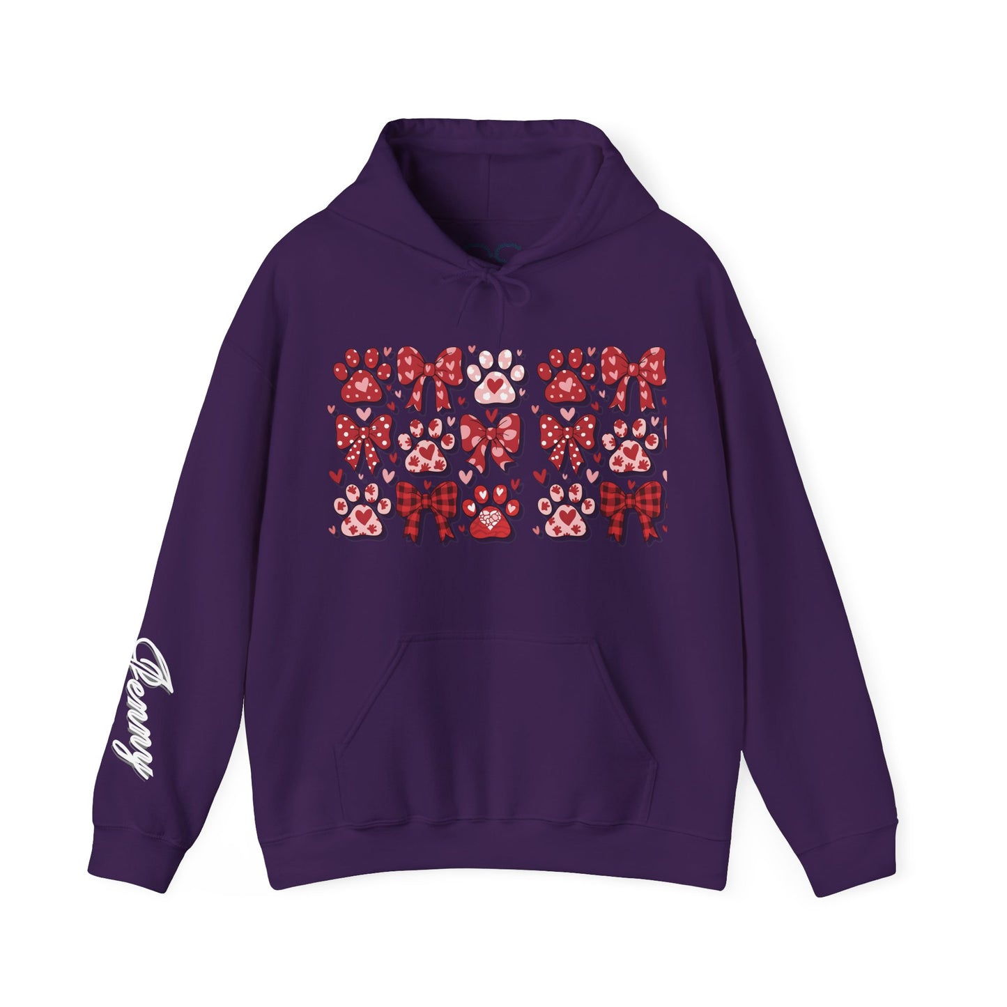 Personalized Valentine Coquette Hooded Sweatshirt