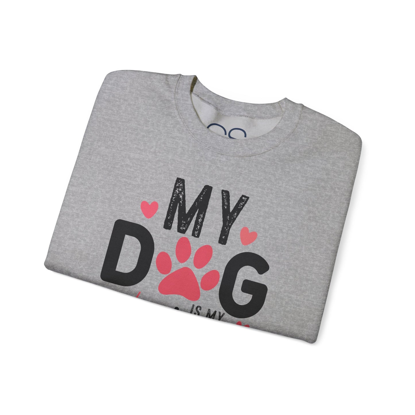 Cozy My Dog Is My Valentine Crewneck Sweatshirt
