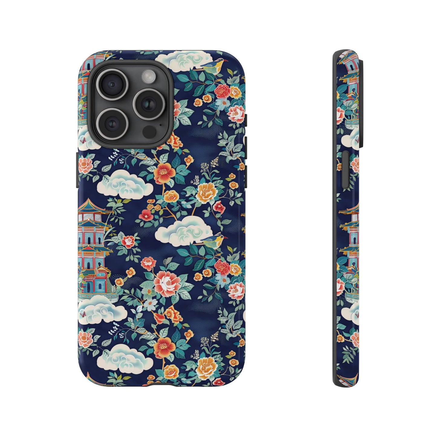 Enchanting Chinoiserie-Inspired Durable Phone Case