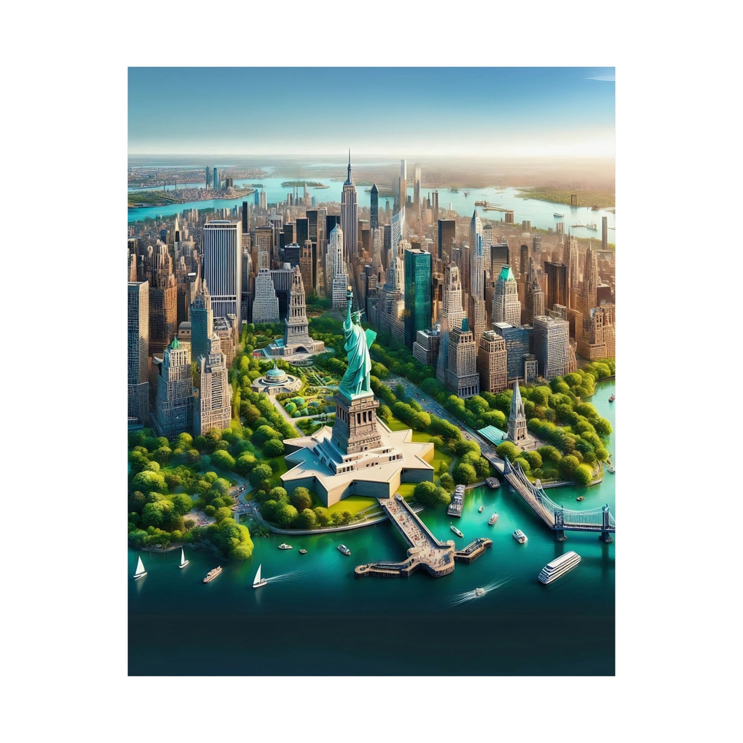 New York City Aerial View Poster
